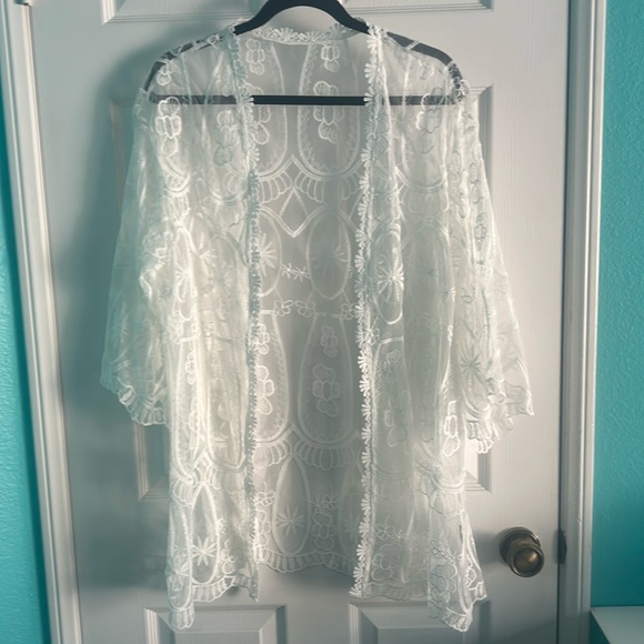 SHEIN cover up, size Small/4, white lace - Picture 2 of 4